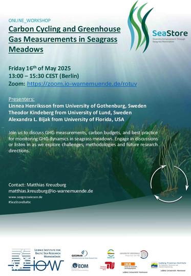 ONLINE-WORKSHOP: Carbon Cycling and Greenhouse Gas Measurements in Seagrass Meadows