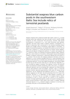 Frontiers Marine Science - Substantial seagrass blue carbon pools in the southwestern Baltic Sea include relics of terrestrial peatlands