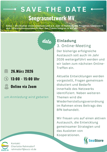 Save the date - Seegraswiesennetzwerk 3. Treffen